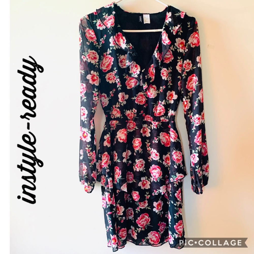 New Floral-print Junior Mini Dress
